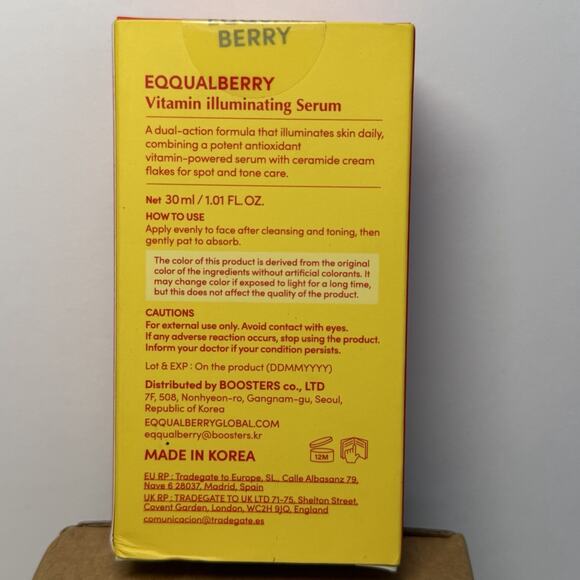 EQQUALBERRY Vitamin Illuminating Serum – Brightening Vitamin C Serum 30/ml 1.01 - Picture 2 of 3
